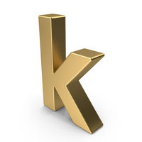 Gold Lowercase Alphabet K PNG & PSD Images
