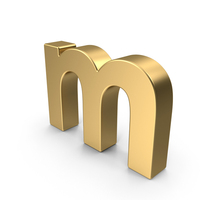 Gold Lowercase Alphabet M PNG & PSD Images