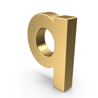 Gold Lowercase Alphabet Q PNG & PSD Images