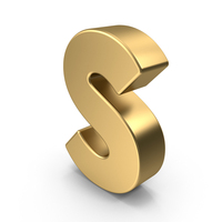 Gold Lowercase Alphabet S PNG & PSD Images