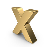 Gold Lowercase Alphabet X PNG & PSD Images