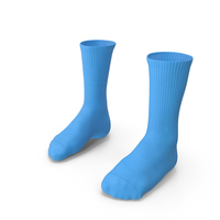 Long Socks Blue on The Foot Standing PNG & PSD Images