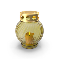 Memorial Grave Candle Lamp Yellow PNG & PSD Images
