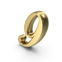 Script Font 9 Gold PNG & PSD Images