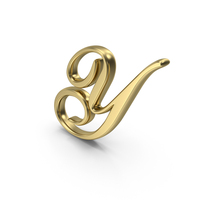 Script Font Y Gold PNG & PSD Images