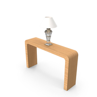Console Table With Lamp PNG & PSD Images