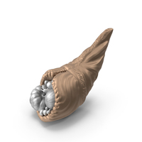 Bronze Cornucopia With Silver Fruits PNG & PSD Images