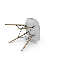 Fallen Grey Eames Plastic Side Chair PNG & PSD Images