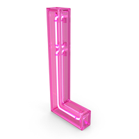 Pink Neon Letter L PNG & PSD Images