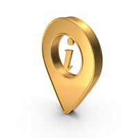 Gold Information Location Symbol PNG & PSD Images
