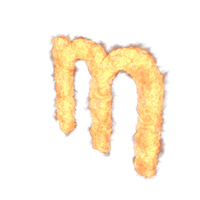 Fire Small Letter M PNG & PSD Images