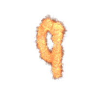 Fire Small Letter Q PNG & PSD Images