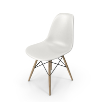 White Eames Plastic Side Chair PNG & PSD Images