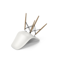 White Fallen Eames Plastic Side Chair PNG & PSD Images