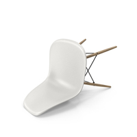 Fallen White Eames Plastic Side Chair PNG & PSD Images