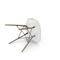 White Fallen Eames Plastic Side Chair PNG & PSD Images
