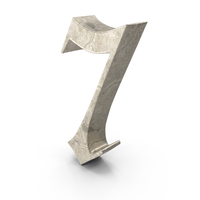 White Stone Number 7 PNG & PSD Images