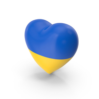 Ukraine Heart Flag PNG & PSD Images