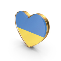 Ukraine Heart Flag PNG & PSD Images