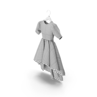 Black And White Girl Dress on Hanger PNG & PSD Images