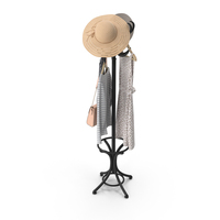 Coat Rack With Female Clothing PNG & PSD Images