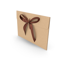 Brown Envelope With Bow PNG & PSD Images