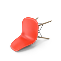 Red Fallen Eames Plastic Side Chair PNG & PSD Images