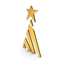 Gold Christmas Tree Icon PNG & PSD Images