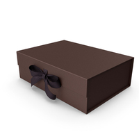 Brown Box With Bow PNG & PSD Images