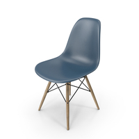 Eames Plastic Side Chair DSW Sea Blue PNG & PSD Images