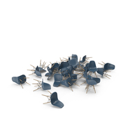 Eames Plastic Side Chair DSW Sea Blue Multi Posed PNG & PSD Images