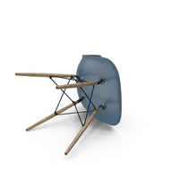 Eames Plastic Side Chair DSW Sea Blue Posed PNG & PSD Images
