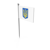 Ukraine White Pin Flag PNG & PSD Images