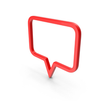 Red Speech Bubble Symbol PNG & PSD Images
