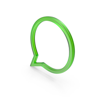 Green Circular Speech Bubble Symbol PNG & PSD Images