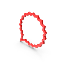 Red Round Speech Bubble Symbol PNG & PSD Images