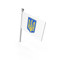 White Ukraine Pin Flag PNG & PSD Images