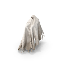 White Ghost with Torn Sheet for Halloween PNG & PSD Images