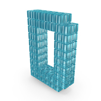 Blue Pixel Letter D PNG & PSD Images