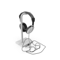 Wire Headphones on Stand PNG & PSD Images