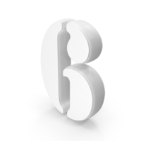 White Stencil Font Number 6 PNG & PSD Images