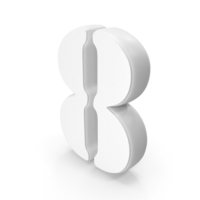 Stencil Font 8 White PNG & PSD Images