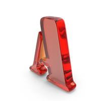 Red Glass Stencil Font Letter A PNG & PSD Images