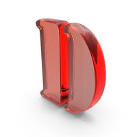Red Glass Stencil Font Letter D PNG & PSD Images