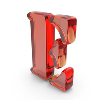Red Glass Stencil Font Letter E PNG & PSD Images