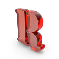 Red Glass Stencil Font Letter R PNG & PSD Images
