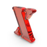 Red Glass Stencil Font Letter X PNG & PSD Images