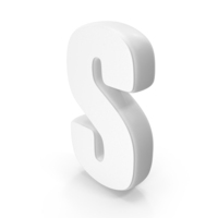 White Font Impact Letter S PNG & PSD Images