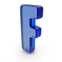 Blue Glass Font Impact Letter F PNG & PSD Images