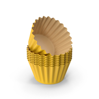 Yellow Cupcake Mould Stack PNG & PSD Images